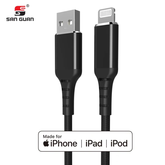 Data Cable Charging USB Cable Original C189 Mfi Certified USB a to Lightning Cable with Nylon Braided Made for iPhone/iPad/iPod